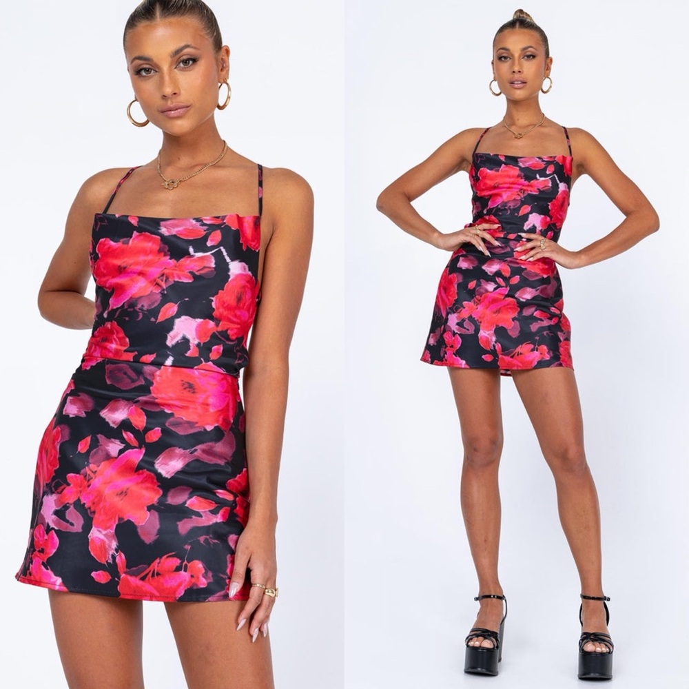 Princess Polly Celena Mini Dress Red Floral